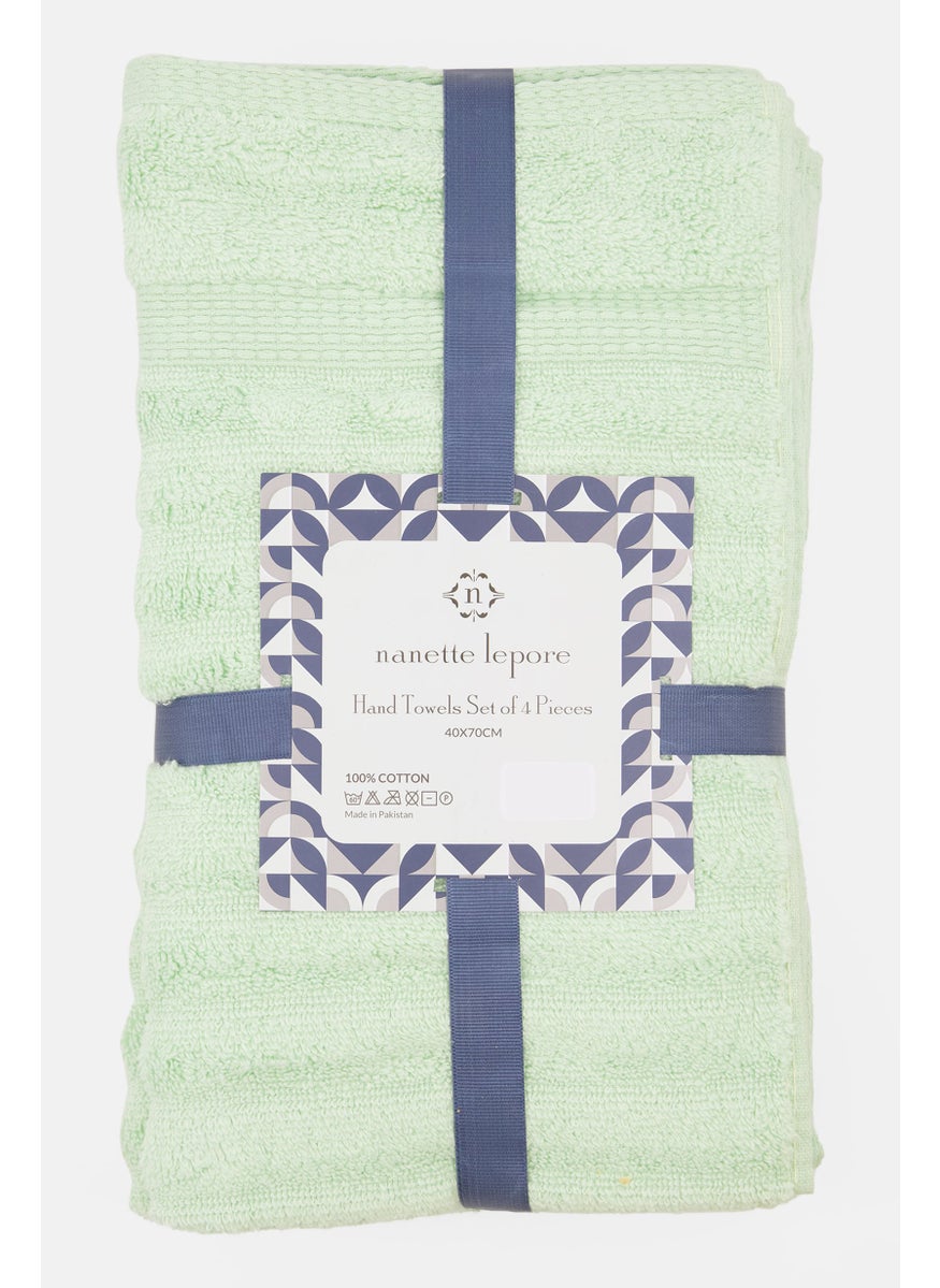 Nanette lepore - 4 Piece Hand Towels 40 H x 70 L cm, Green - Image 1