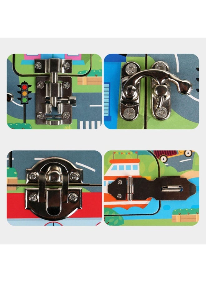 Factory Price Wooden Lock and Latches Busy Board for Kids - Image 2