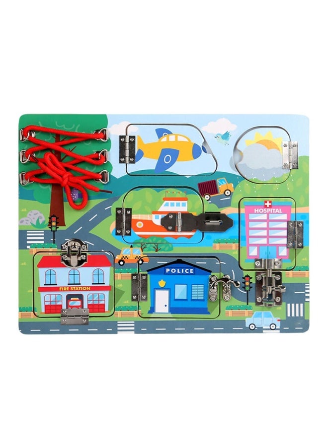 Factory Price Wooden Lock and Latches Busy Board for Kids - Image 1