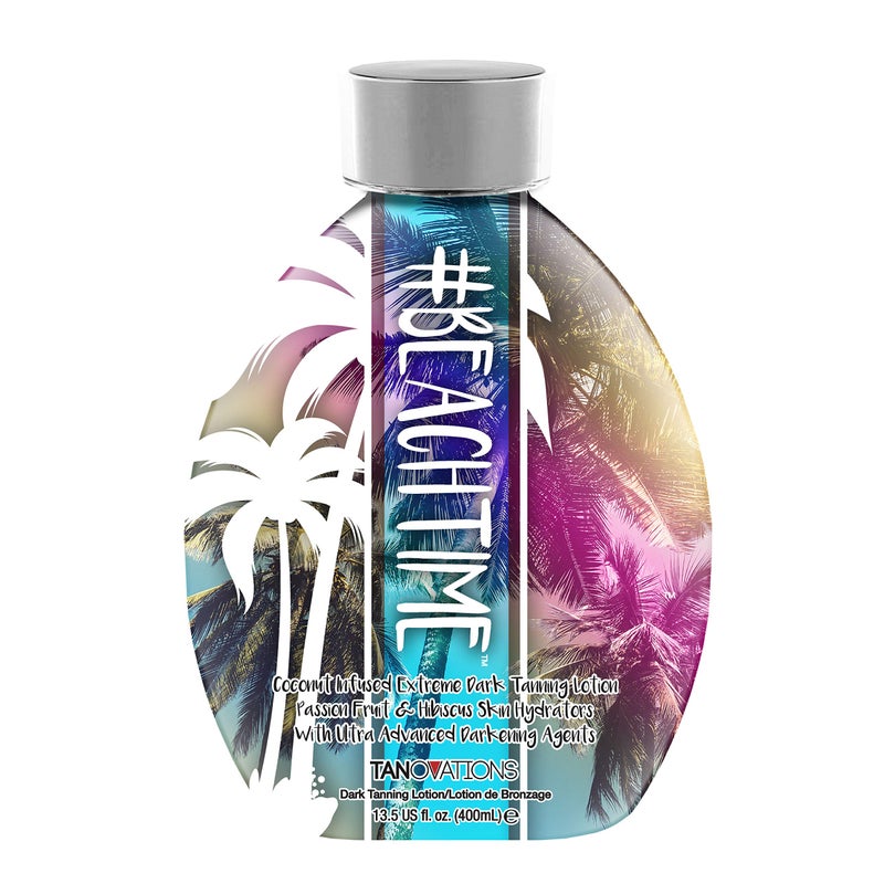 TANOVATIONS  #Beachtime Dark Indoor Outdoor Coconut Infused Tanning Lotion 13.5oz