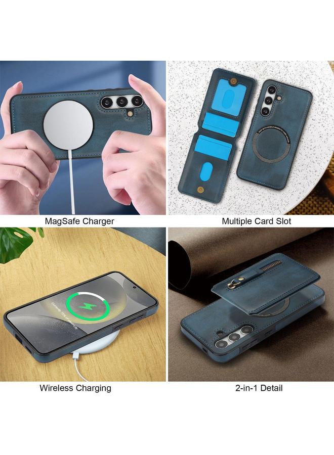 S-TOP Case For Samsung Galaxy S24+ 5G Zipper Wallet Split MagSafe Leather Back Phone Case - Image 5