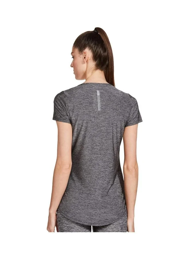 Jockey Black Melange AP27 Women Tactile Microfiber Elastane Stretch Relaxed Fit T Shirt with StayDry and StayFresh Treatment for Women | Best Price UAE