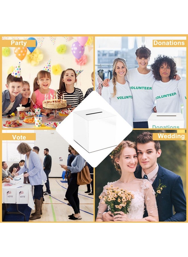 Adorox Money Box Memory Cards Reception Centerpiece Box (White) - Image 5