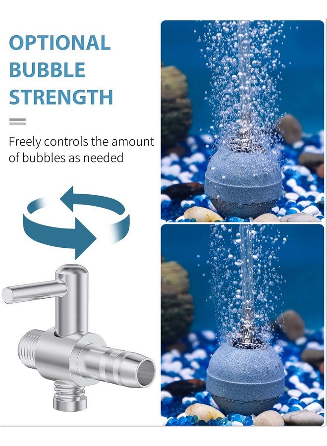 باوفلي صمامات التحكم في الهواء من Pawfly، عبوة من ٢٤ صمامًا للتحكم في الهواء لأحواض السمك، بقطر داخلي ٣/١٦ بوصة، ومنظمات تدفق هواء أحادية الاتجاه من الكروم والنحاس لمضخات الهواء. - Image 5