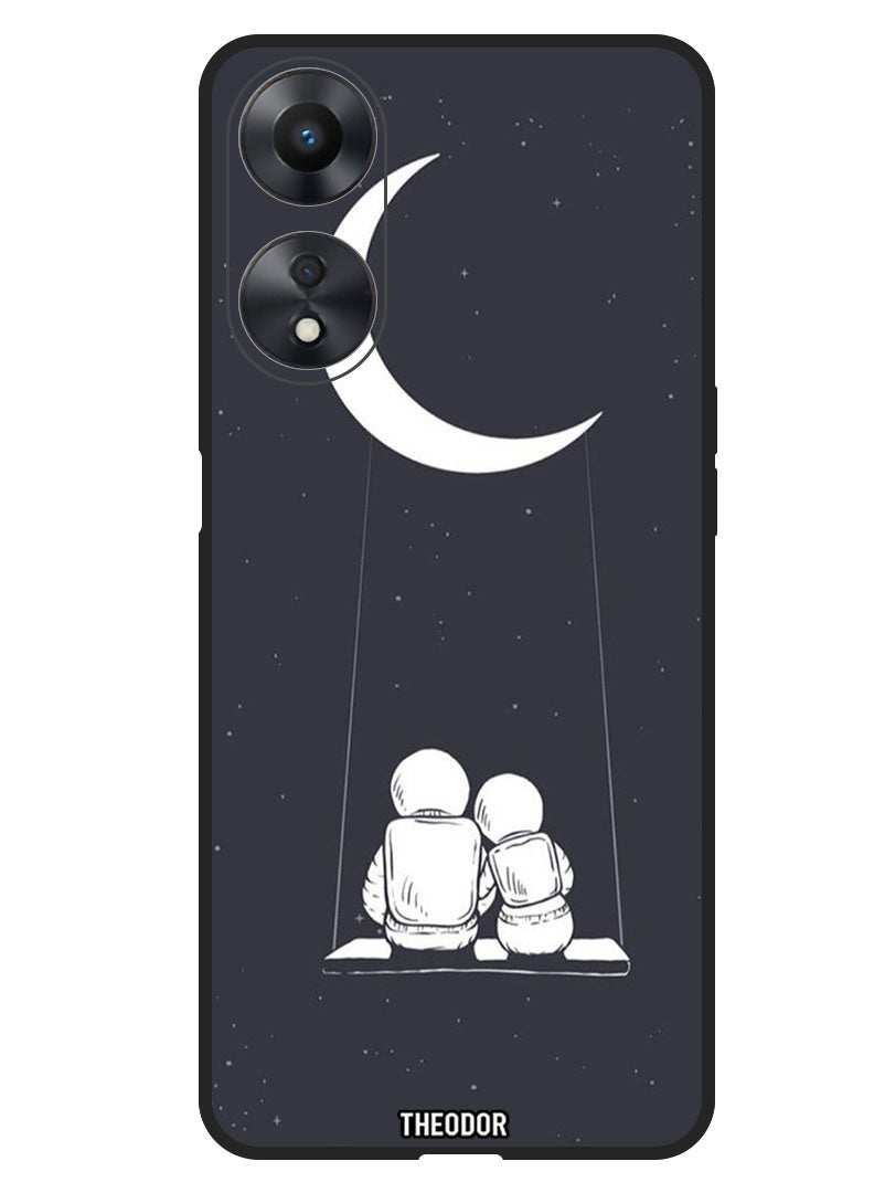 Theodor Protective Case Anti Scratch Shock Proof Bumper Cover For Oppo F23 5G Two Astronauts - Image 1