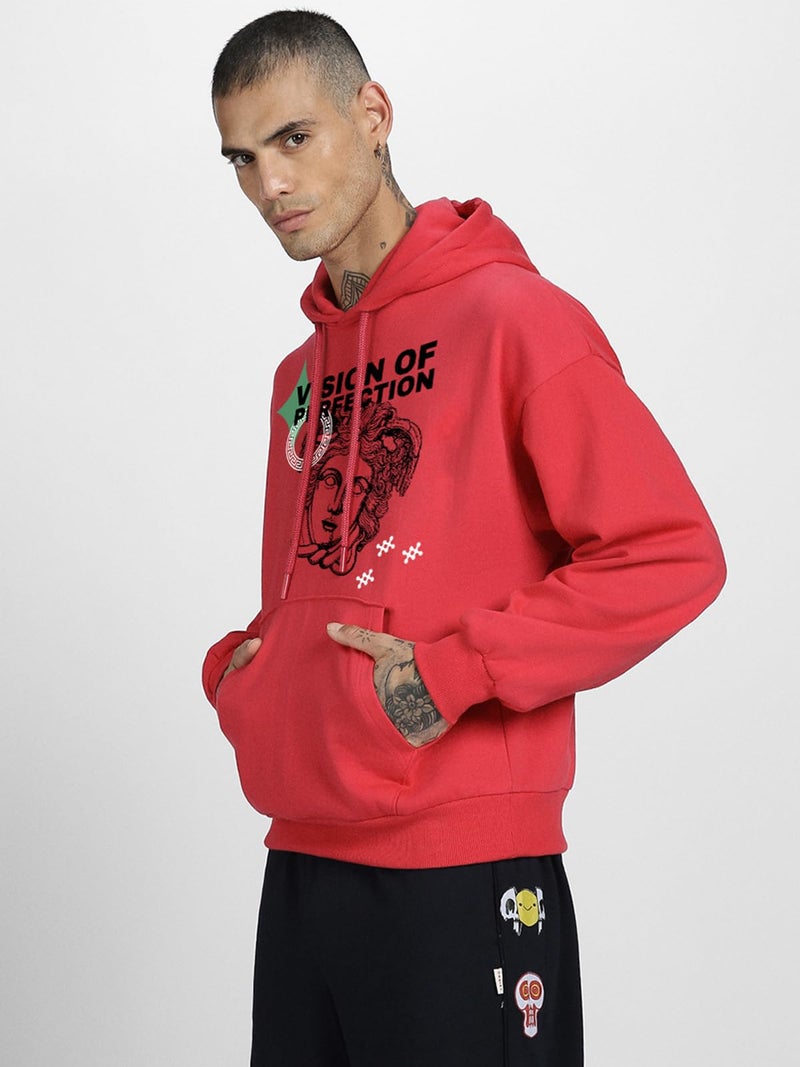 Veirdo® Cotton Fleece Regular Fit Graphic Printed Full Sleeve Hooded Sweatshirt for Men/Boys (Available in S to 3XL) (W_05_PRFCTION_VM_M) - Image 5