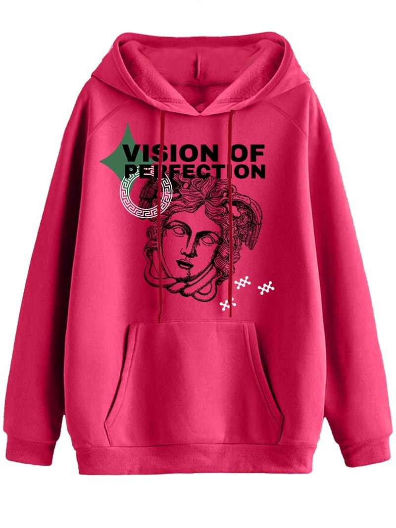 Veirdo® Cotton Fleece Regular Fit Graphic Printed Full Sleeve Hooded Sweatshirt for Men/Boys (Available in S to 3XL) (W_05_PRFCTION_VM_M) - Image 1
