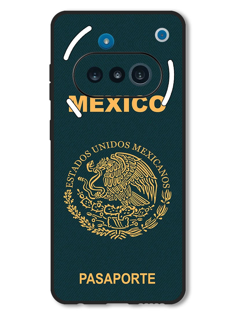 Theodor Case Compatible with Nothing Phone 3a Protection Shockproof Bumper Cover Mexico Passport - Image 1