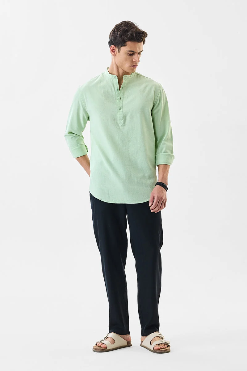 SNITCH Regular Fit Mandarin Collar Kurta Shirt