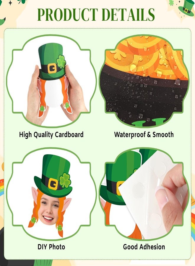 Yewfold 149Pcs St. Patrick’s Day Bulletin Board Decorations Set, Lucky Shamrock Classroom Door Decorations, Irish Clover Paper Cutouts DIY Photo for Teacher Office Home Wall Decor Party Supply - Image 3