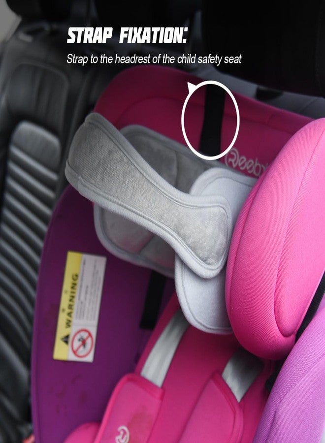 KHGUZ Car Seat Head Support, Baby Adjustable Breathable Neck Relief Head Holder Strap Headrest Band, Comfortable Automotive Travel Safety Sleeping Accessories, Universal for Truck, SUV, RV (Pink) - Image 2