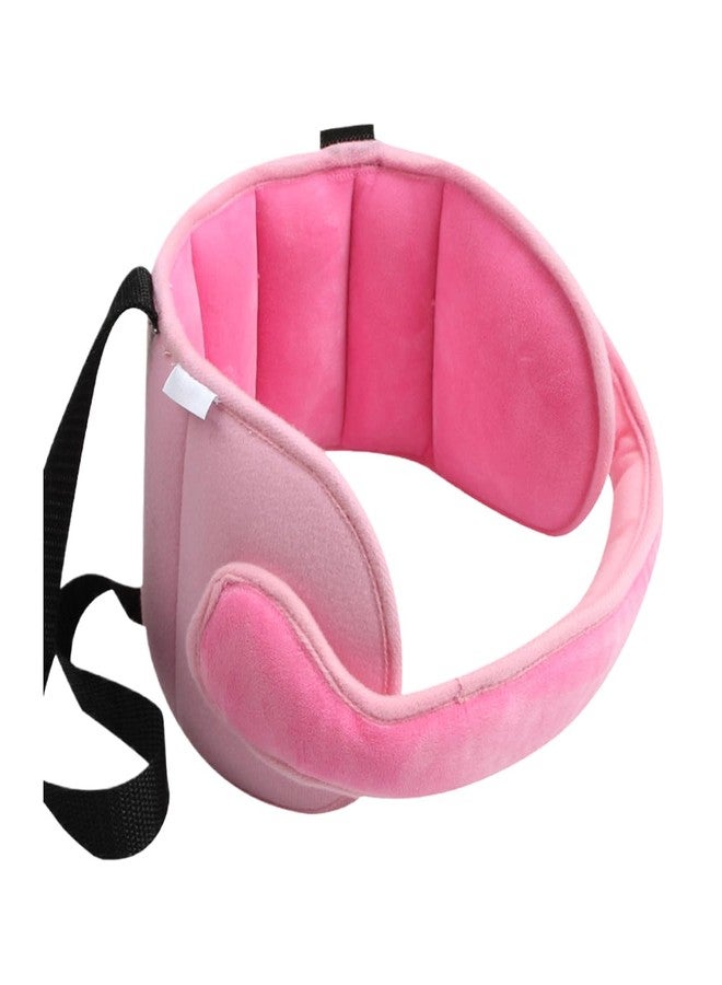 KHGUZ Car Seat Head Support, Baby Adjustable Breathable Neck Relief Head Holder Strap Headrest Band, Comfortable Automotive Travel Safety Sleeping Accessories, Universal for Truck, SUV, RV (Pink) - Image 1