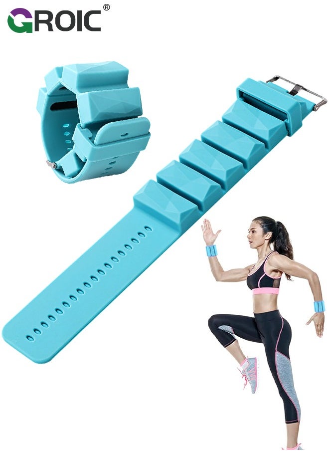 GROIC - Wrist Weights, Ankle Weights for Women and Men,Wearable Silicone Wrist Weights, Adjustable Size, Gym Workout, Walking, Running, Dance, Yoga and Pool Exercises Set of 2 (500g each) - Image 1