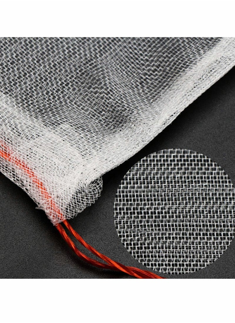 SYOSI - Fruits Protection Bags for Fruit Trees, Nylon Mesh Fruit Bags with Drawstrings to Prevent Insect Birds Squirrels, 6"x10" Fruit Mesh Bags for Garden Orchards, Protect Fruits and Vegetables (50 Pcs) - Image 1