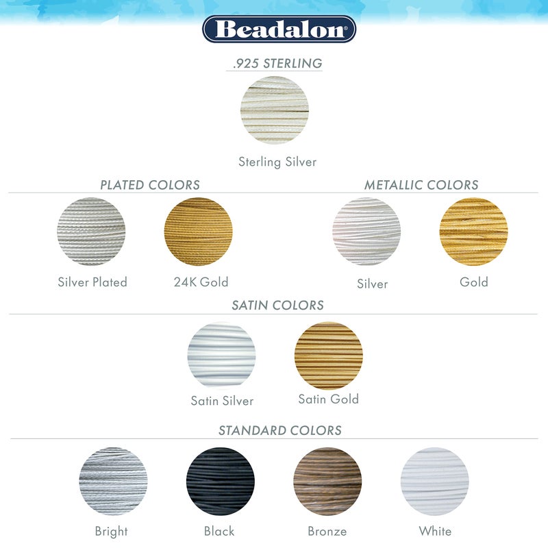 Beadalon 49 Strand Stainless Steel Bead Stringing Wire, .018 in / 0.46 mm, Satin Silver, 30 ft / 9.2 m - Image 5