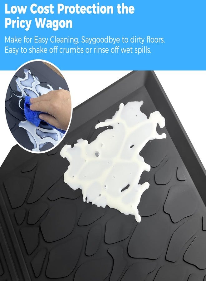 Myvikcar All Weather Mat for W2 Series, 30x16 inch Foldable Silicone Stroller Wagon Floor Insert Pad with Two Hooks - Image 4