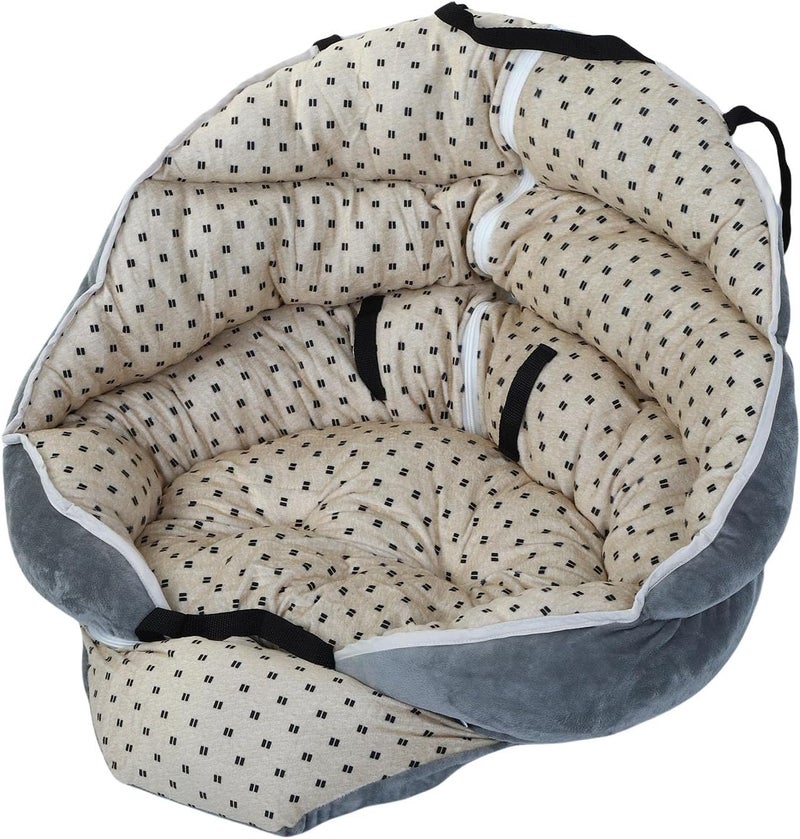 Pssopp Elevated Pet Car Seat, Universal Vehicle All Seasons Travel Bed with Safety Strap for Pet Outdoor Travel Trip in Car - Image 1