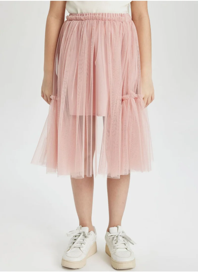 DeFacto Girl Elastic Waisted Tulle Skirt