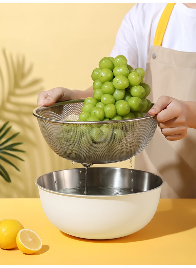 Japanese-style High-grade Stainless Steel Basin 304 Food Grade Egg Bowl Baking Special Mixed Cold Dish Salad Cuisine-Color:8076. Net Basin-26cm (Chaozhou Warehouse Delivery) - Image 4