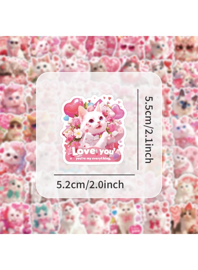 50Pcs Love Cats Stickers Pack Waterproof Stickers for Gifts Scrapbooking Laptop Water Bottles Skateboards Mobile Phone - Image 2