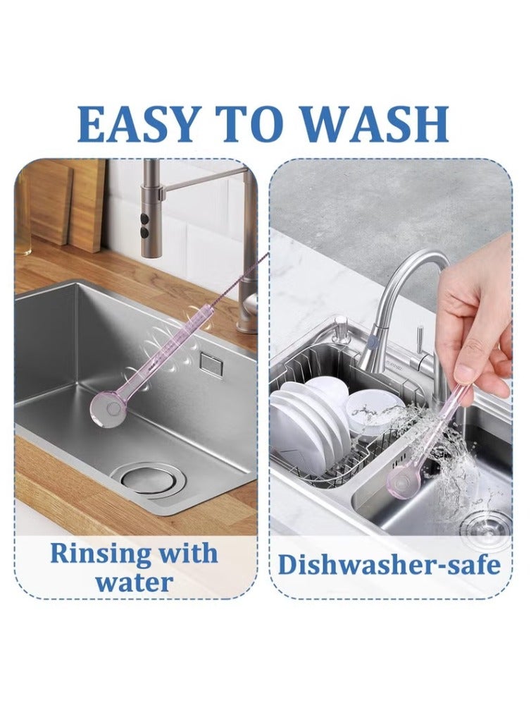 دي آند أل قش زجاجي مقاوم للكسر قش زجاجي دائم قابل لإعادة الاستخدام 8 حزمة مع 1 فرشاة تنظيف للمشروبات حليب - Image 2