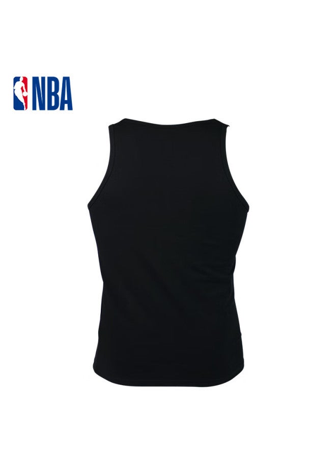 Nba Men's Solid Color Elastic Cotton Inner Tight-fitting Vest Slim Fit Basketball Sports Vest Sleeveless Base Set - Image 2