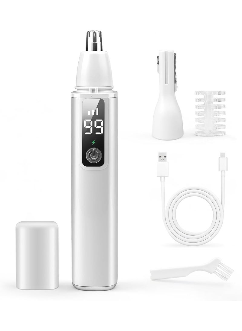 Kingone Electric Eyebrow Trimmer, Nose Hair Cutter, Facial Hair Removal for Women, Painless Epilator Hair Remover Device with 2 Pcs Replacement Heads, USB Rechargeable Face Electric Razor and Trimmer for Ladies Lip, Chin, Arms - Image 1
