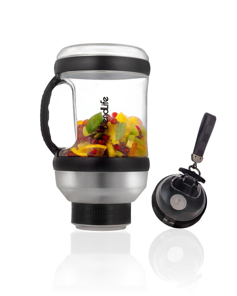 BlendLife Max Portable Juicer Mixer Blender | Reverse Blend, Sipper, Dual Modes, LED Lights, Strainer | Perfect for Juices, Smoothies, Shakes & Kitchen Use | Black (Max Black) - Image 2