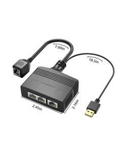 Generic RJ45 Ethernet Splitter 1 to 2 Out, with USB Power Cable, RJ45 Internet Splitter Adapter 1000Mbps High Speed for Cat 5/5e/6/7/8 Cable, Support Two Devices Working Simultaneously  - Image 2