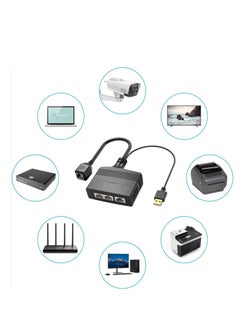Generic RJ45 Ethernet Splitter 1 to 2 Out, with USB Power Cable, RJ45 Internet Splitter Adapter 1000Mbps High Speed for Cat 5/5e/6/7/8 Cable, Support Two Devices Working Simultaneously  - Image 4
