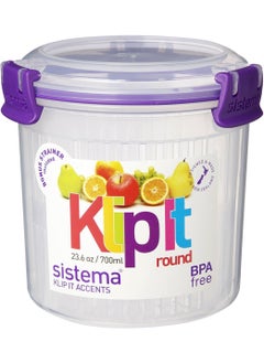 sistema KLIP IT Accents Round Food Storage Container, 700 ml  - Image 1