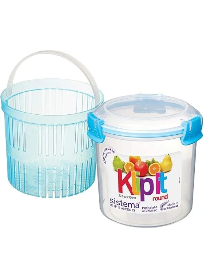 sistema KLIP IT Accents Round Food Storage Container, 700 ml  - Image 3