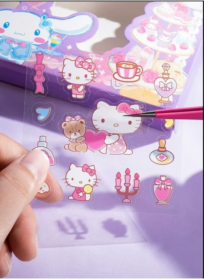 Sanrio Anime Girl Stickers - 100 Sheets Sanrio Stickers Kit, Vinyl Cartoon Aesthetic Decorative Sticker Set, Ideal for Scrapbooking, Journaling, Laptops and Room Decoration - Image 4