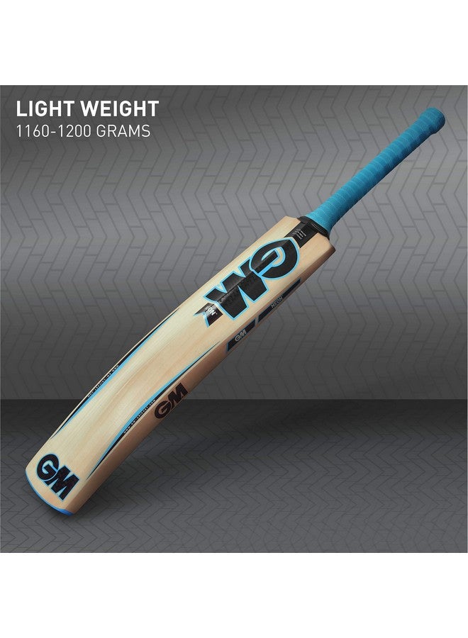 GM Neon 202 Kashmir Willow Cricket Bat for Leather Ball | Size-5 | Light Weight | Ready to Play| Free Cover| - Image 3