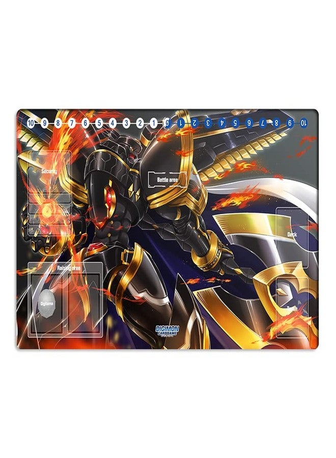 Mlikemat New Mlikemat DTCG Playmat Anime Digimon Alphamon Trading Card Game Mat Play Pad with Card Zones + Free Bag - Image 1