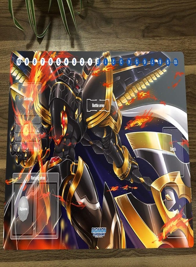 Mlikemat New Mlikemat DTCG Playmat Anime Digimon Alphamon Trading Card Game Mat Play Pad with Card Zones + Free Bag - Image 2