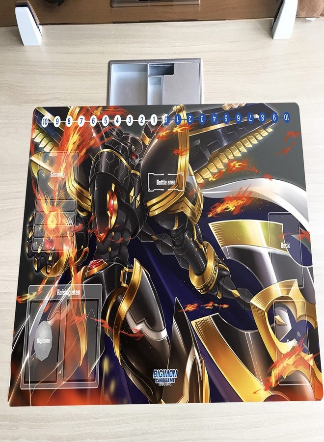 Mlikemat New Mlikemat DTCG Playmat Anime Digimon Alphamon Trading Card Game Mat Play Pad with Card Zones + Free Bag - Image 4