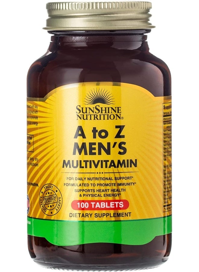 سنشاين نيوترشن صن شاين نيوترشن من الألف إلى الياء للرجال متعدد الفيتامينات 100 حبة - Image 1