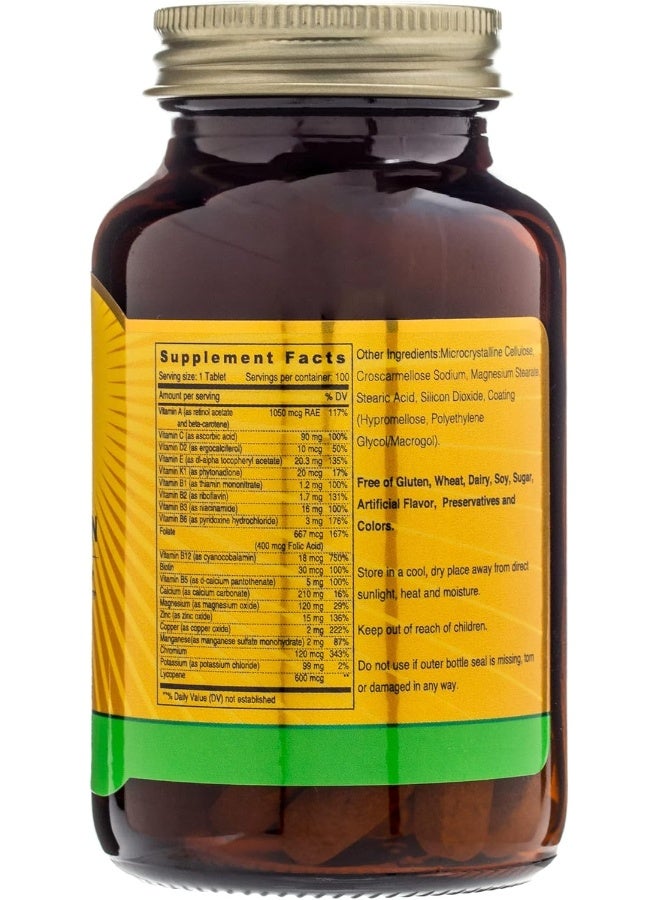 سنشاين نيوترشن صن شاين نيوترشن من الألف إلى الياء للرجال متعدد الفيتامينات 100 حبة - Image 2