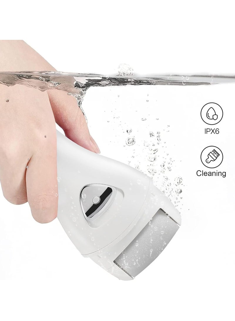 pritech Electric Hard Skin Remover Foot Callus Remover Electric Foot File Rechargeable Dead Skin Remover for Feet Electric Pedicure Kit Proffessinal Feet Care with 3 Roller Heads 1 Cleaning Brush USB Cord - Image 2