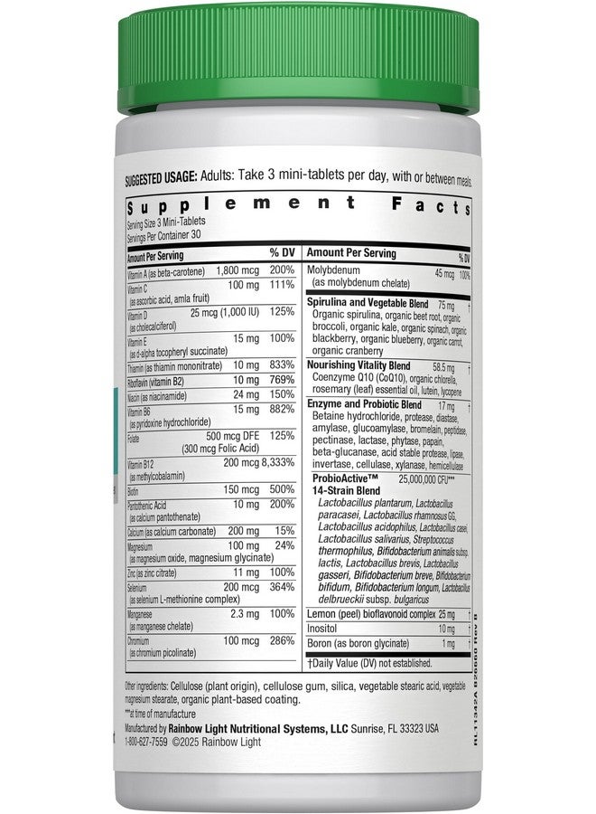 Rainbow Light Rainbow Light 50+ Mini-Tablet Multivitamin, 90 Mini-Tablets - Image 3