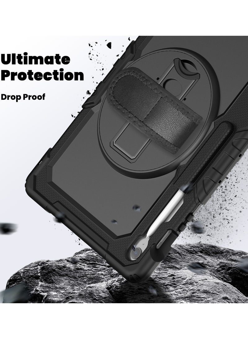 Case Compatible with Samsung Galaxy Tab S10 FE Plus 13.1 Inch 2025 Model (SM-X620/X626B), Shockproof Cover with 360 Degrees Rotating Hand Strap/Stand/Shoulder Strap - Image 3