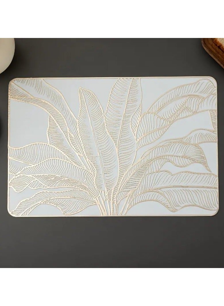 Elegant leather serving coasters, sized for trays and hot dishes, for the dining table, giving it a distinctive look - 2 pieces - Image 2