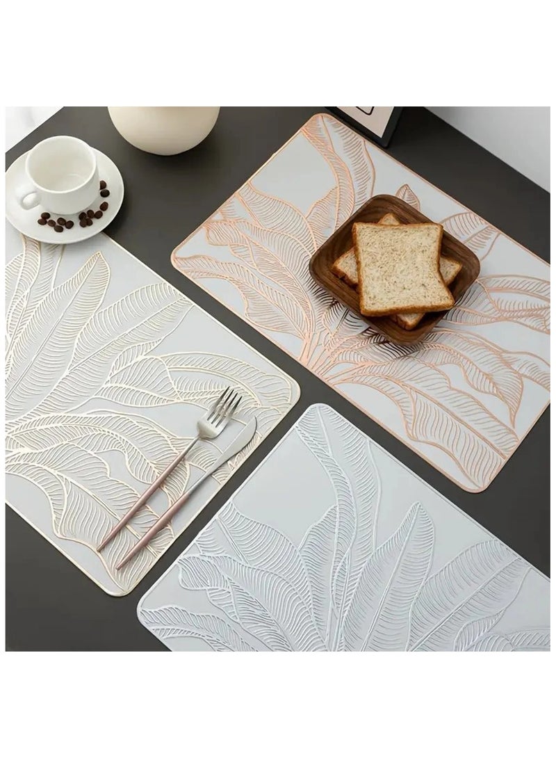 Elegant leather serving coasters, sized for trays and hot dishes, for the dining table, giving it a distinctive look - 2 pieces - Image 3