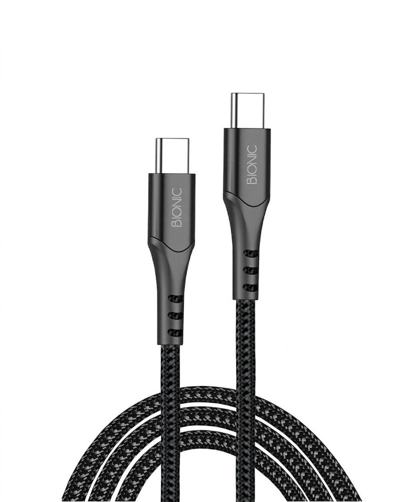 بيونيك كابل شحن سريع 45W بريميوم من USB-C إلى USB-C [1 متر]، مع تقنية PD 3.0 عالية السرعة وPPS، مصنوع من النايلون المضفر، متوافق مع Samsung Galaxy S25 Ultra/S24 وHuawei وOppo وVivo وجميع أجهزة Type-C - Image 1