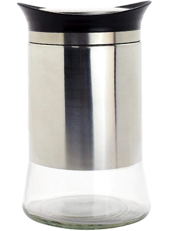 Glass Storage Jar With Stainless Steel Shell 1050Ml Q-Cns-Su