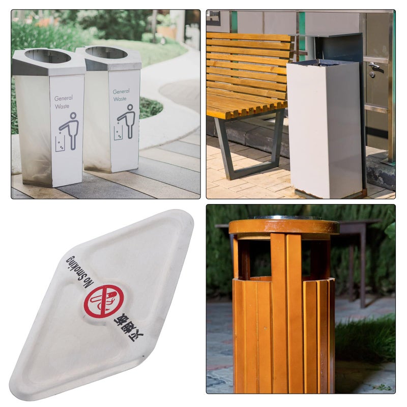 Stainless Steel Outdoor Ashtray Insert with Lid for Trash Cans Commercial Smoking Receptacle - Image 4