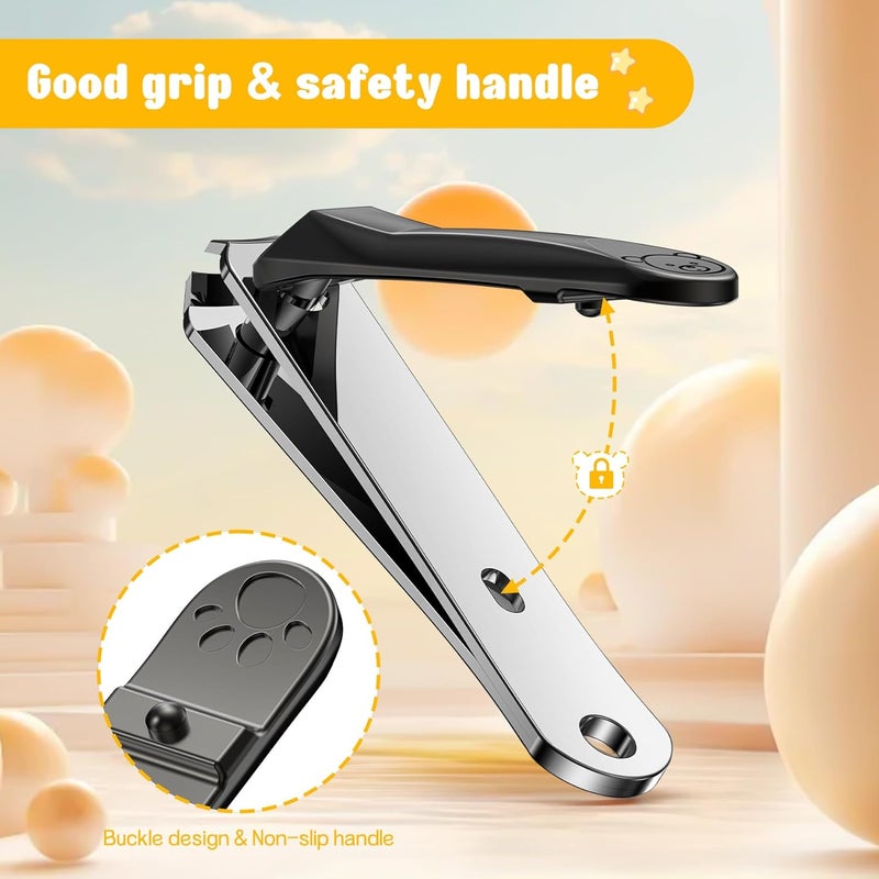 FVION Baby Nail Clippers  Stainless Steel Kids Nail Clippers Trimmer Small Jaw Children Fingernail Clippers for Toddler Infant Babies  Safe Nail Grooming Tool  Black - Image 4