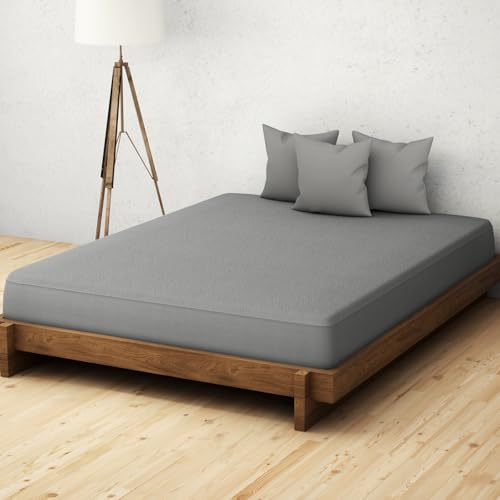 Welspun WelProtect 100% Waterproof Polyester Mattress Protector Queen Size 152x198 CM | Breathable Ultra Soft & Less Noise Fitted Bed Protector Cover (152x198 CM Queen, 200 TC, Grey) - Image 2