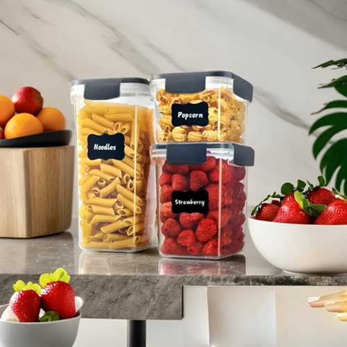 DecorTwist® Air Tight Storage Containers Set for Kitchen | BPA-Free Acrylic Portable Food Storage Containers Tank for Pantry Organization, Dry Foods, Snacks, Spices, and Kitchen Accessories Set of 3 - Image 4